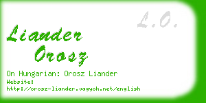 liander orosz business card